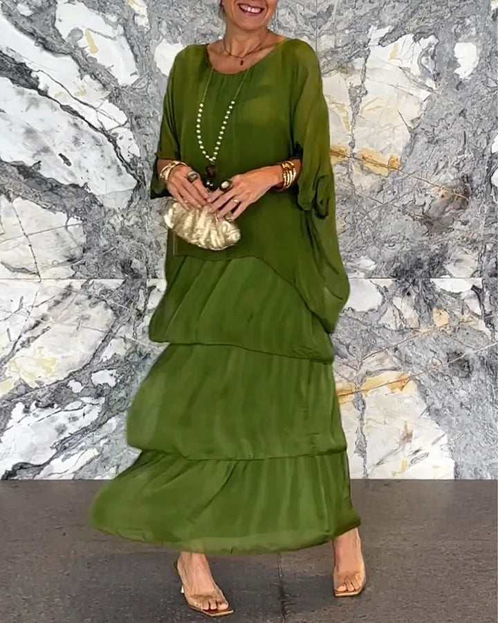 MeyChic™ Artisan Layered Ruffle Dress | Effortless Elegance, Redefined ✨