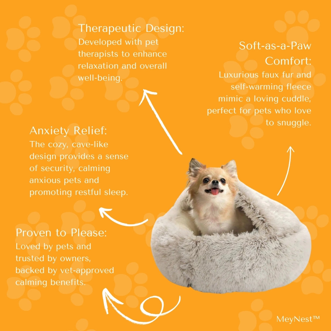 MeyNest™ – Give Your Furry Friend The Best With MeyNest™ 🐾 | The Ultimate Calming Bed for Comfort, Security & Anxiety Relief