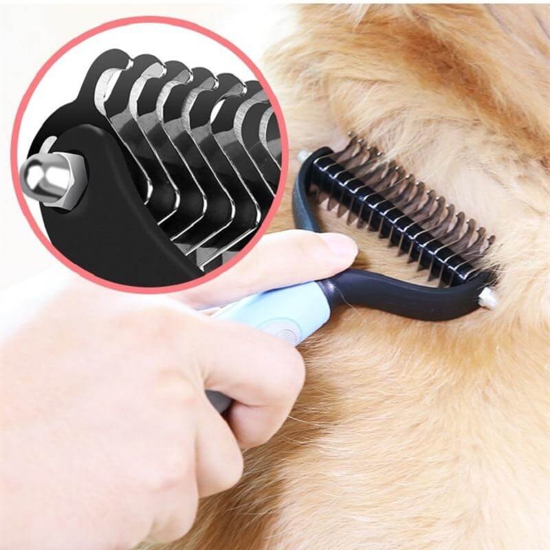 MeyFur™ Pro - 2 in 1 Deshedding & Detangling Comb | Designed By Pawfessionals, Trusted By Pet Parents