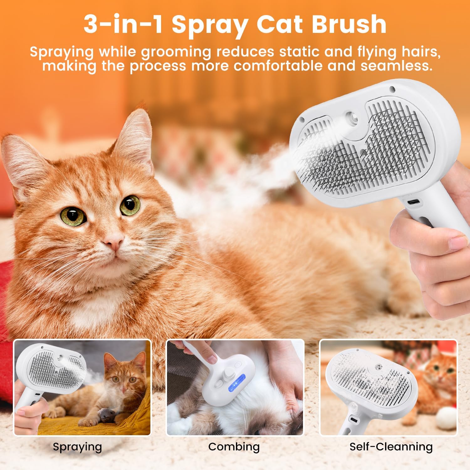 MeyPaw™ Pro - 3 in 1 Pet Grooming Brush | Groom Like a PAWfessional 🐾