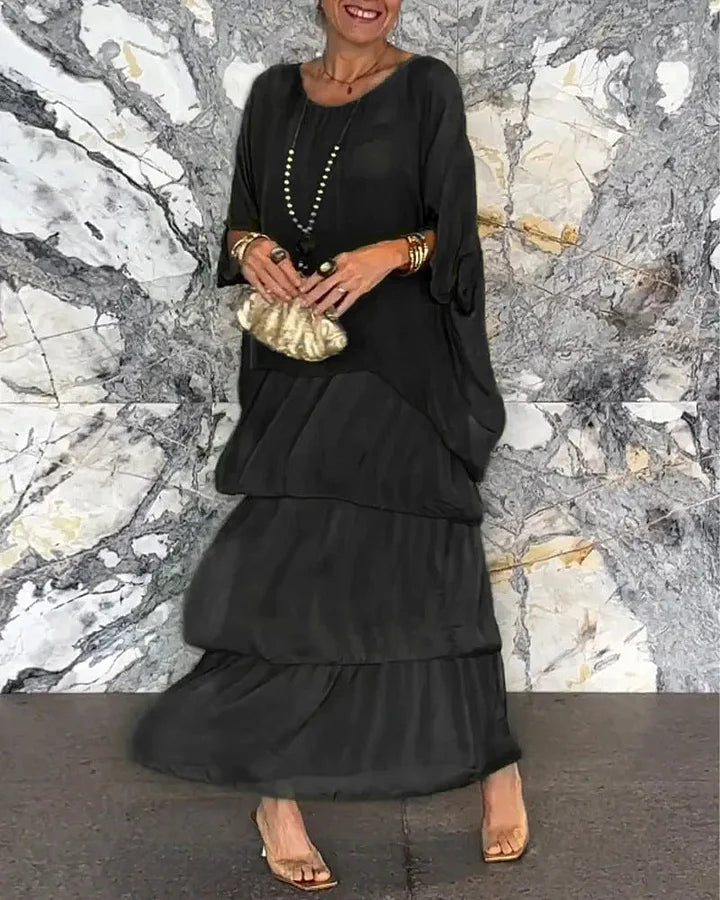 MeyChic™ Artisan Layered Ruffle Dress | Effortless Elegance, Redefined ✨