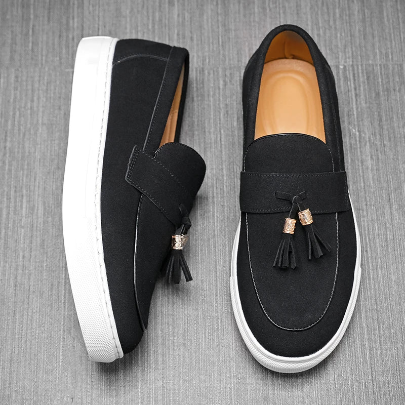 Antonio Moretti Tassel Suede Loafers
