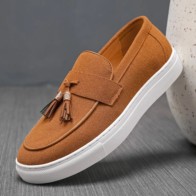 Antonio Moretti Tassel Suede Loafers