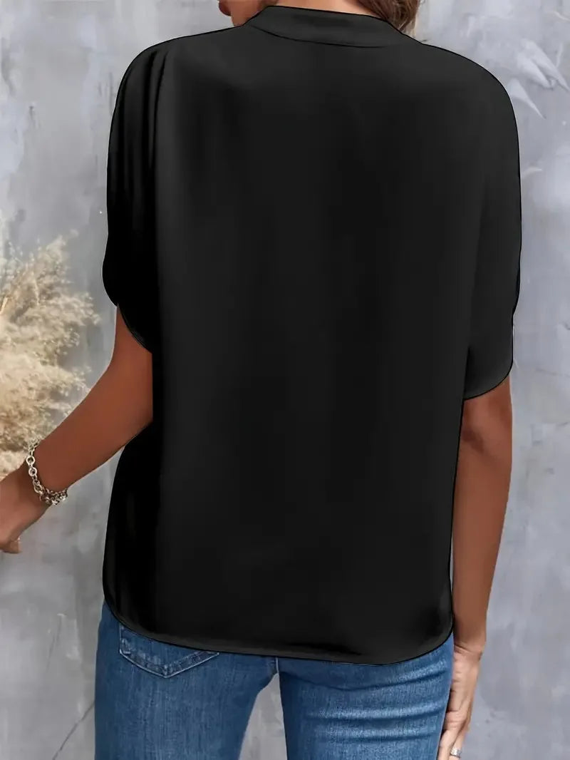 Leonara Flutter Sleeve Chiffon Blouse