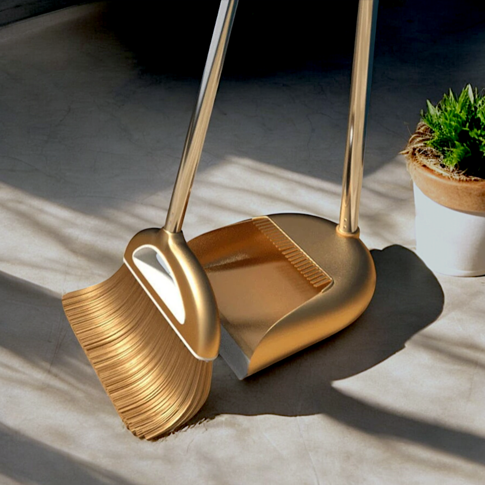 MeyHome™ Golden Broom Set | Luxury Meets Clean – A Broom Set That Shines!