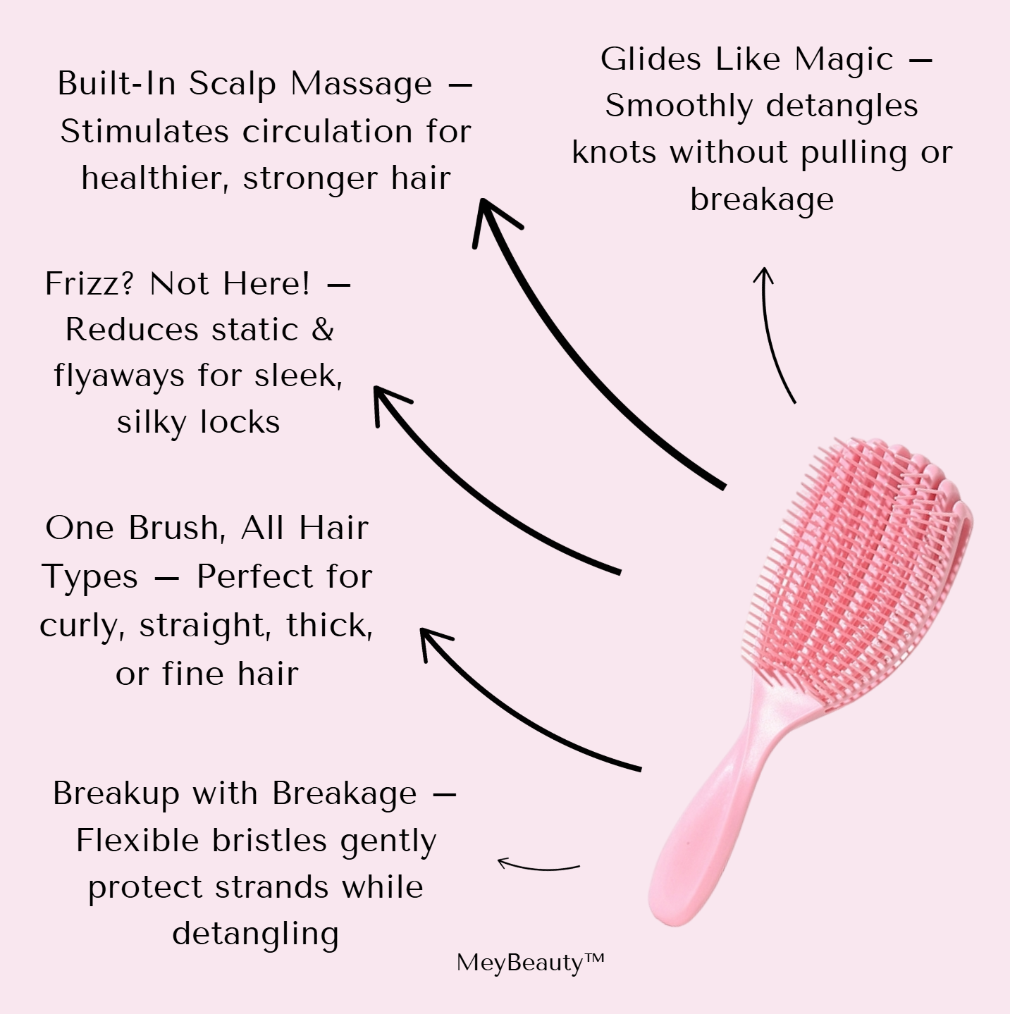 MeyBeauty™ Detangling & Scalp Massage Brush | Tangle-Free Hair, Spa-Like Scalp Care – All in One Brush! 💆♀️✨
