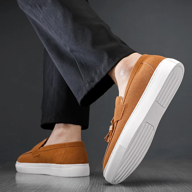 Antonio Moretti Tassel Suede Loafers
