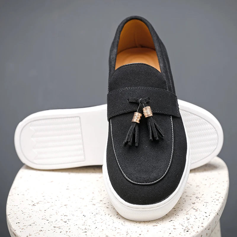 Antonio Moretti Tassel Suede Loafers