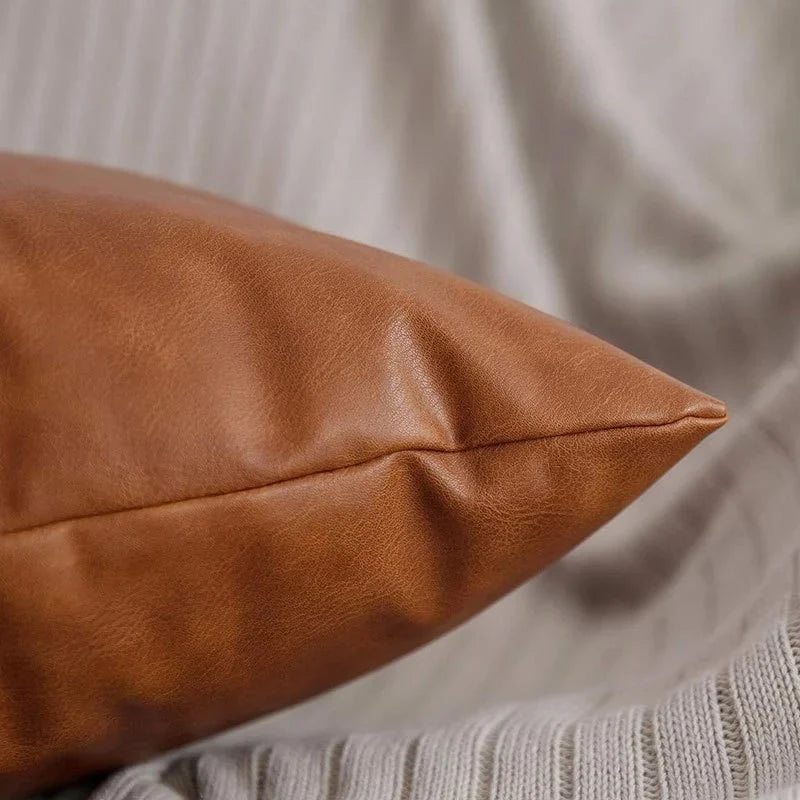MeyHome™ Faux Leather Pillow Covers | Timeless Texture, Effortless Style – Faux Leather That Speaks Luxury
