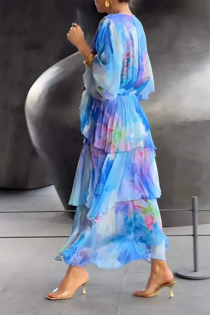 MeyChic™ Elegant Chiffon Dress | Grace in Every Step
