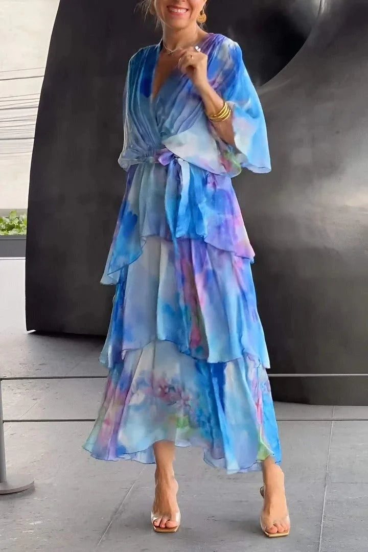 MeyChic™ Elegant Chiffon Dress | Grace in Every Step