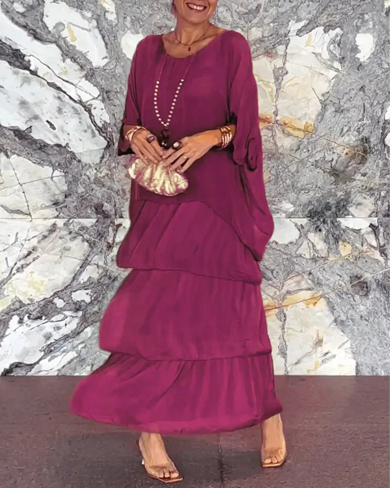MeyChic™ Artisan Layered Ruffle Dress | Effortless Elegance, Redefined ✨