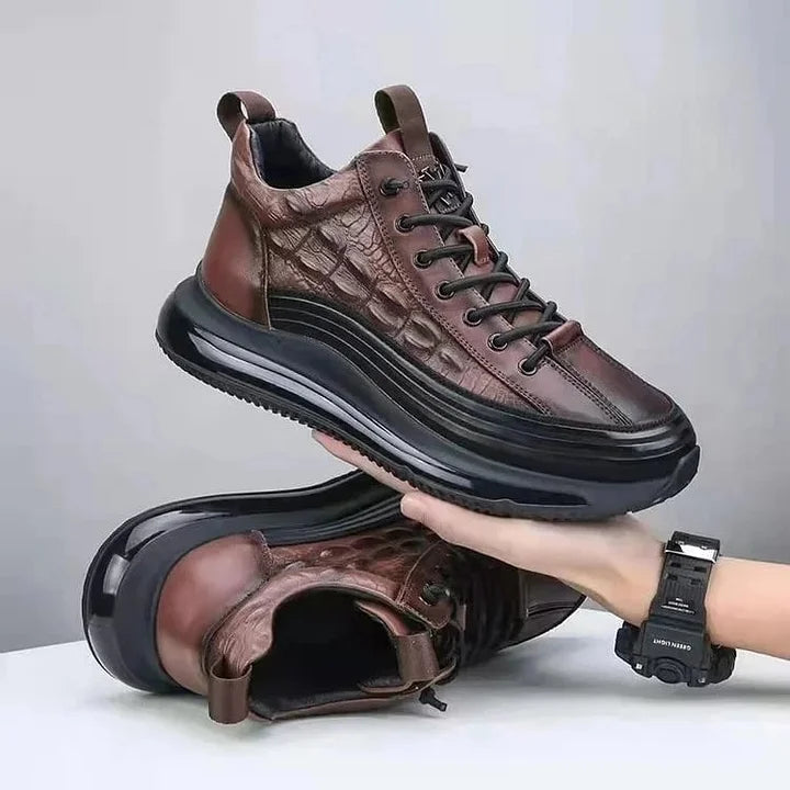 MeyStride™ - Premium Croc-Embossed Sneakers | Step Into Effortless Style and Confidence