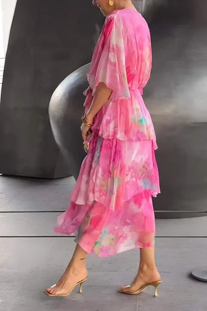 MeyChic™ Elegant Chiffon Dress | Grace in Every Step