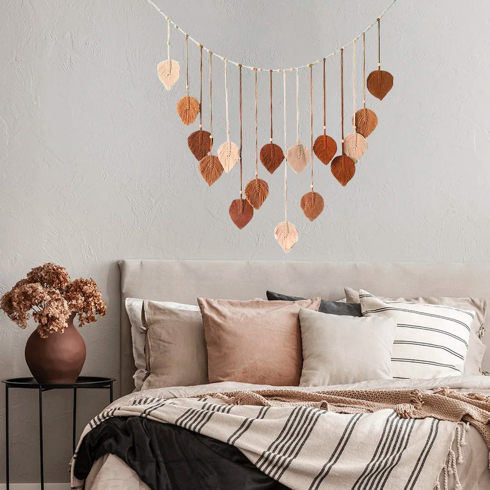 MeyHomeâ„¢ Boho Leaf Macrame Wall Decor