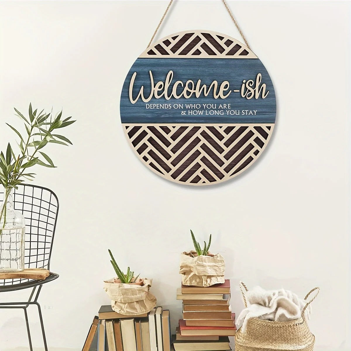 MeyHome™ – The "Welcome-ish" Wooden Wall Sign