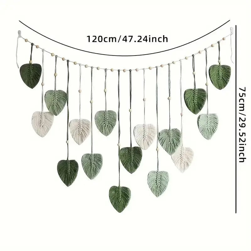 MeyHomeâ„¢ Boho Leaf Macrame Wall Decor