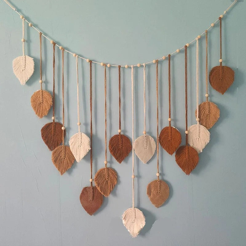 MeyHomeâ„¢ Boho Leaf Macrame Wall Decor