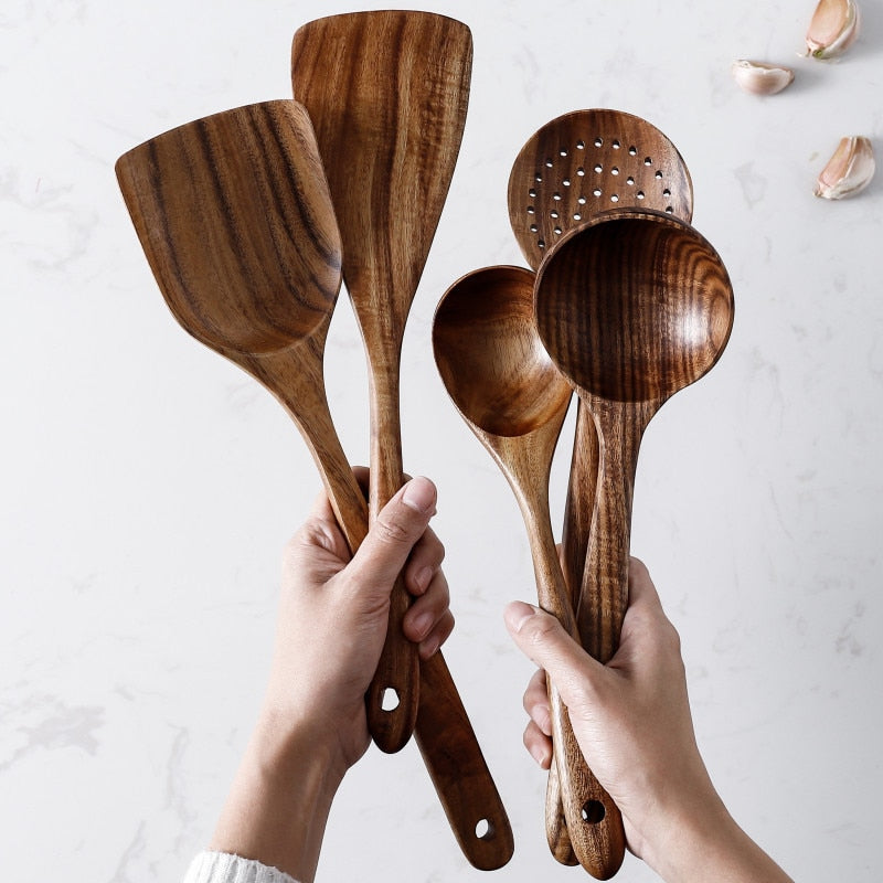 Teak Natural Tableware Set