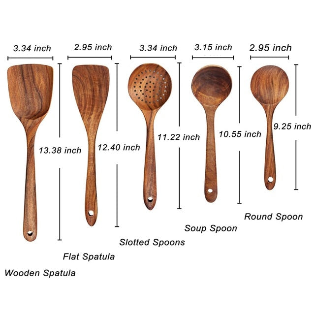 Teak Natural Tableware Set