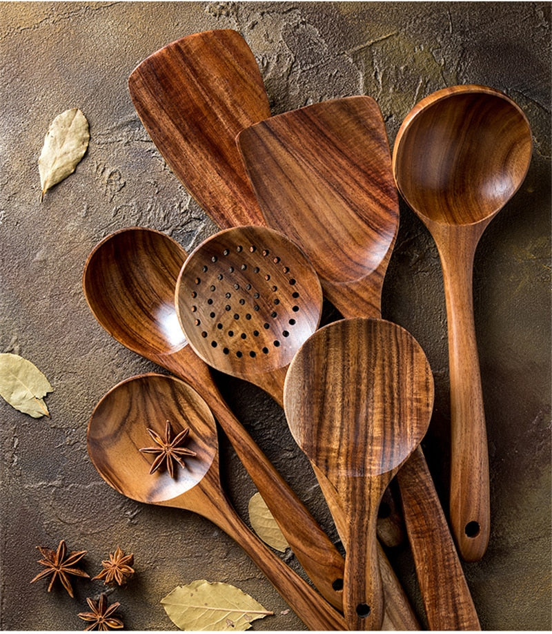 Teak Natural Tableware Set
