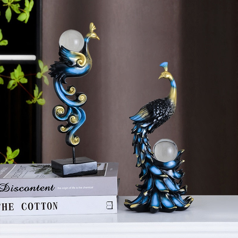 Majestic Peacock Statue