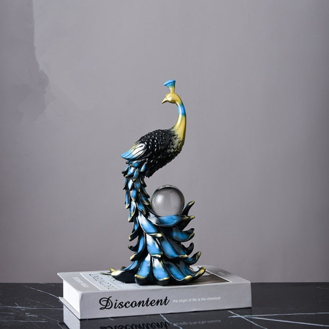 Majestic Peacock Statue