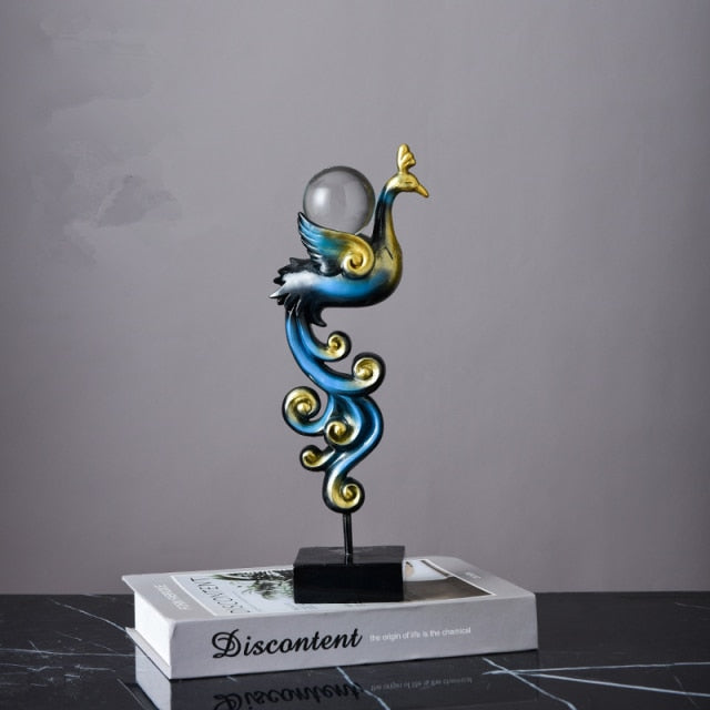 Majestic Peacock Statue