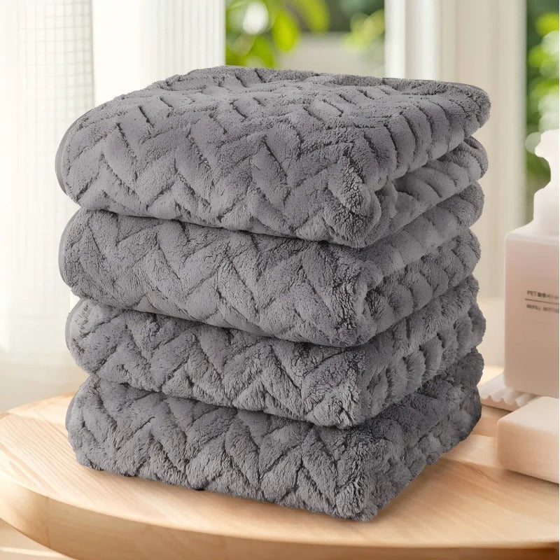 MeyHome™ - Luxury Woven Ultra-Soft Towel Set (4-Pack) | Plush, Absorbent & Stylish Bath Essential