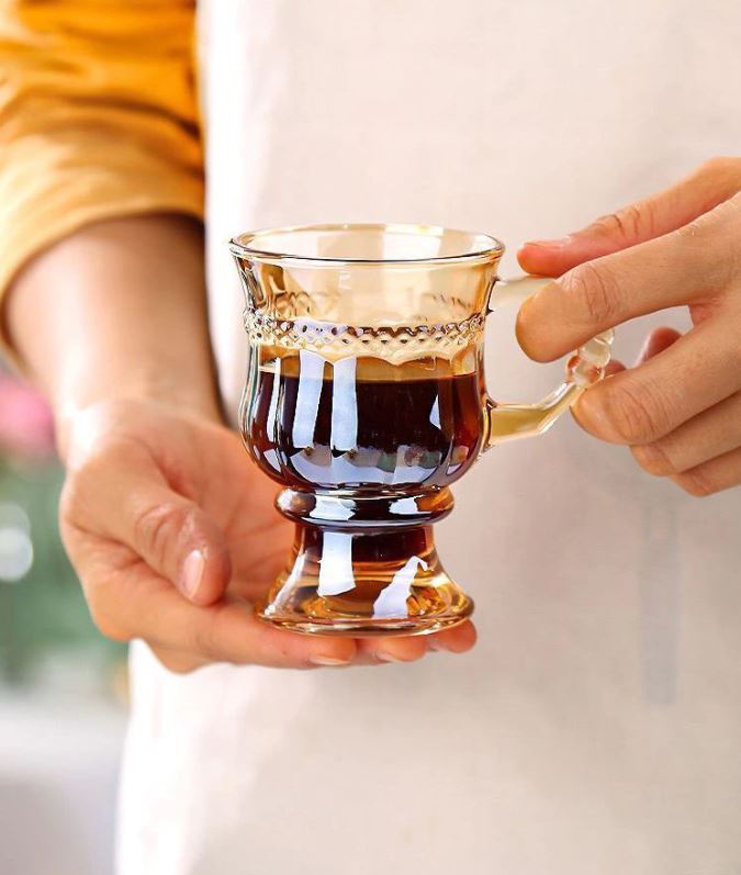 Ivory Luxurious Glass Cup