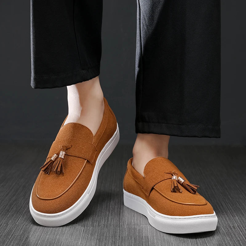 Antonio Moretti Tassel Suede Loafers