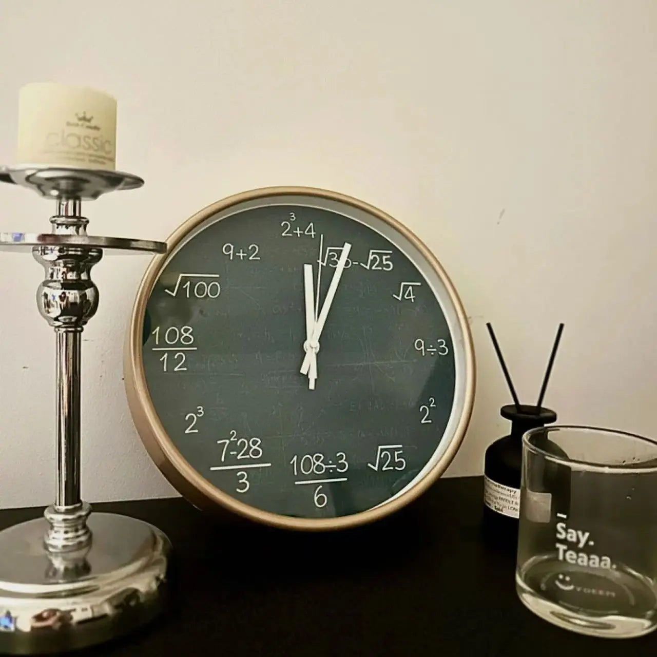 MeyHome™ Math Equations Wall Clock | Time to Solve – Where Every Hour Is a Math Challenge