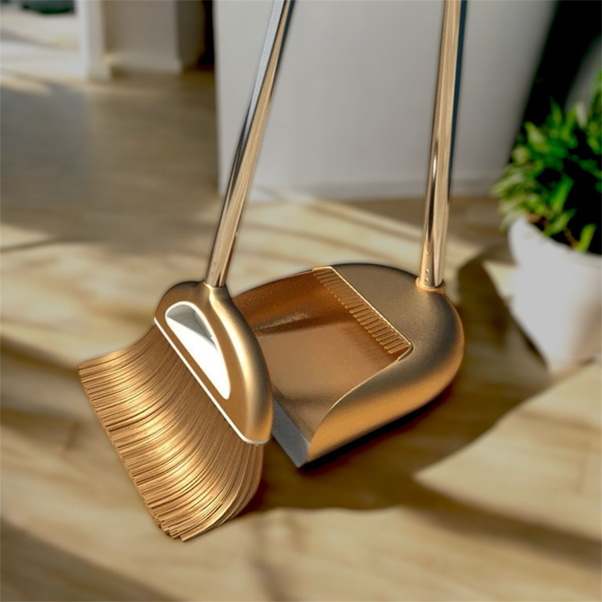 MeyHome™ Golden Broom Set | Luxury Meets Clean – A Broom Set That Shines!