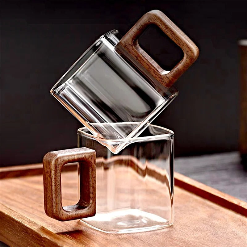 MeyHome™ Geometric Wooden Handle Mug