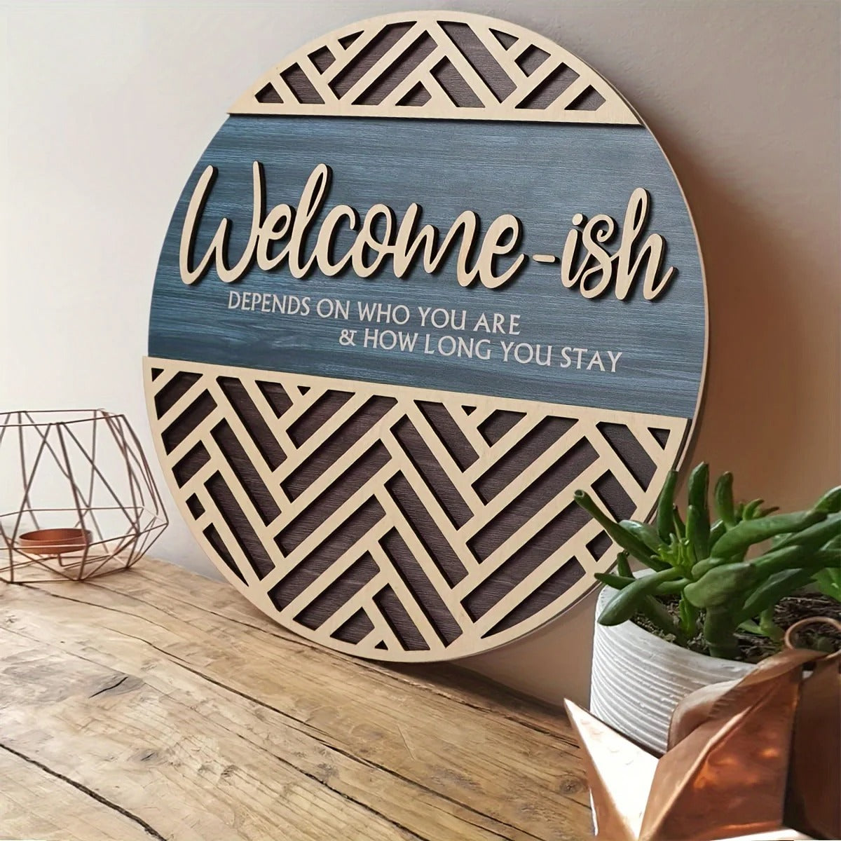 MeyHome™ – The "Welcome-ish" Wooden Wall Sign