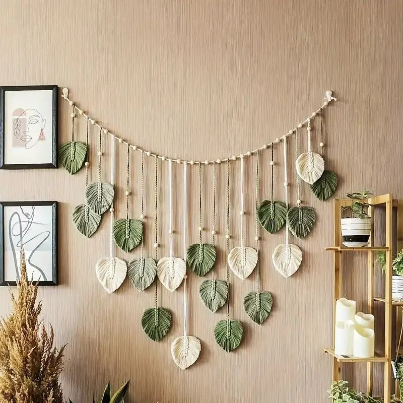 MeyHome™ Boho Leaf Macrame Wall Decor