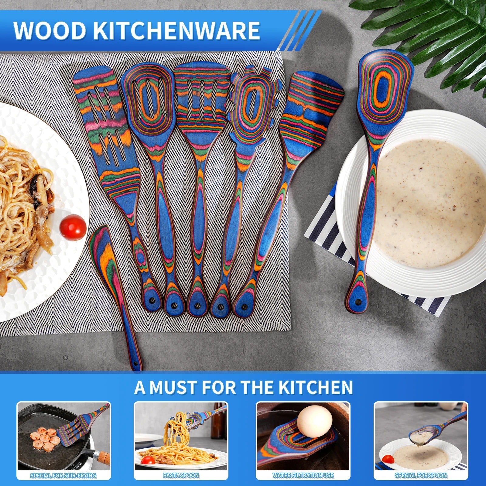 MeyHome™ Pakka Wood Utensil Set