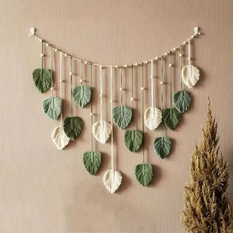 MeyHome™ Boho Leaf Macrame Wall Decor