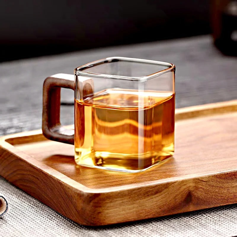 MeyHome™ Geometric Wooden Handle Mug
