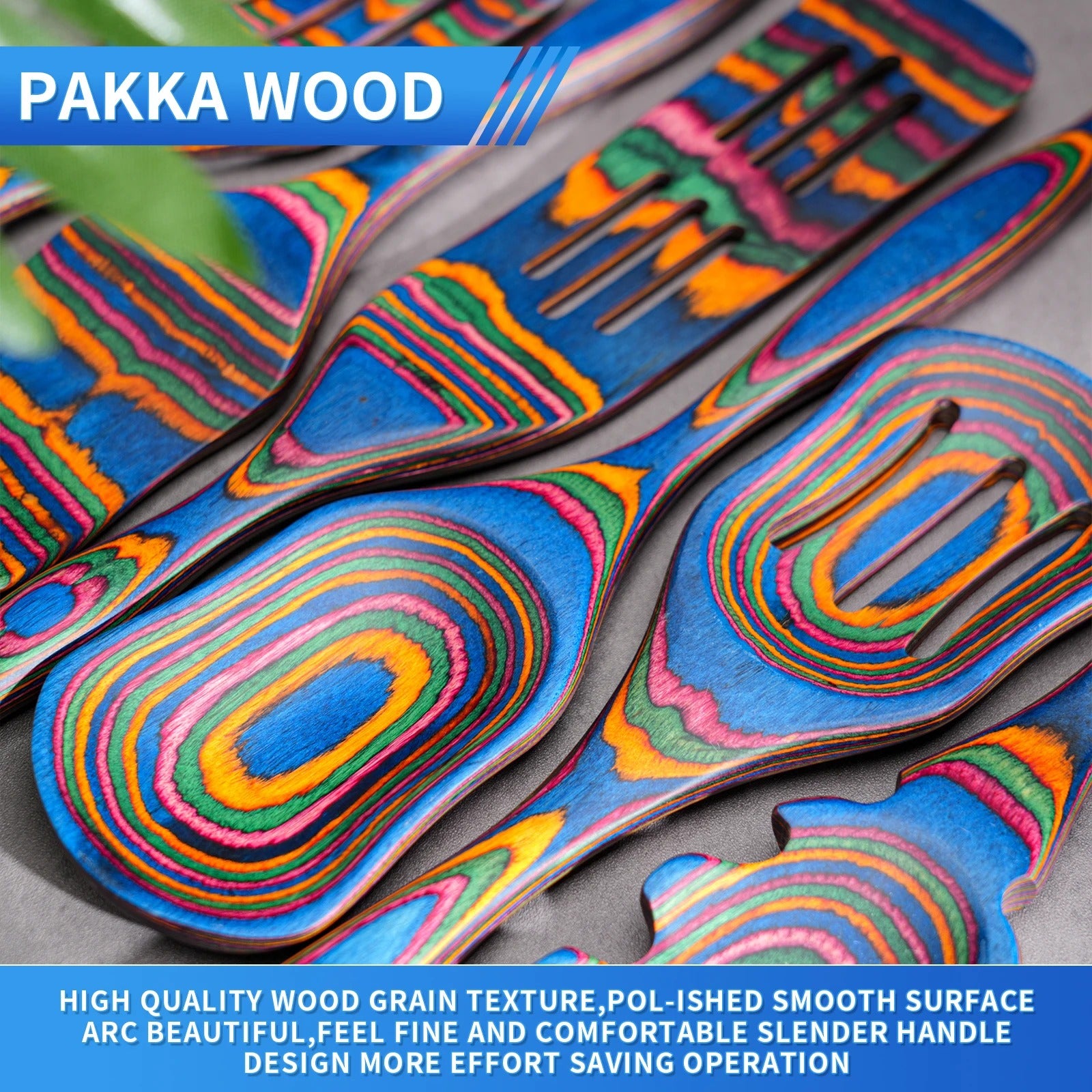 MeyHome™ Pakka Wood Utensil Set