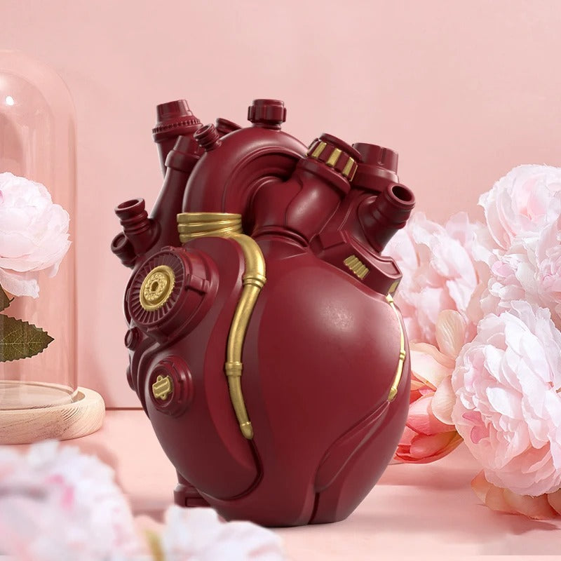 MeyHome™ Engine & Heart Vase – The Ultimate Fusion of Art & Power