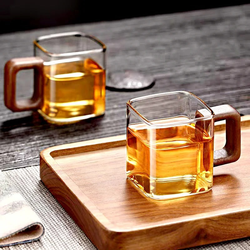MeyHome™ Geometric Wooden Handle Mug