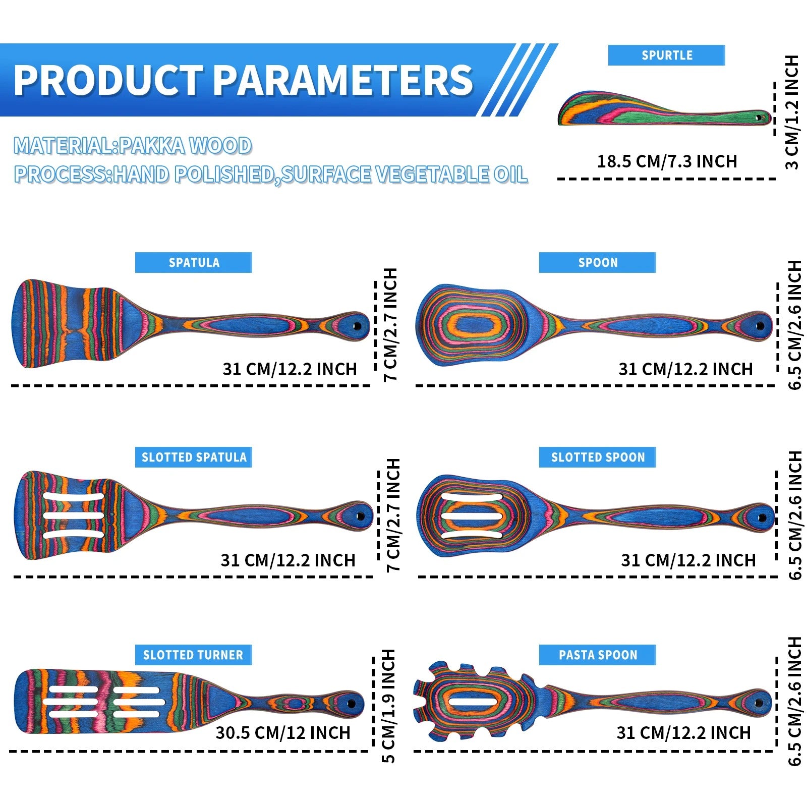MeyHome™ Pakka Wood Utensil Set