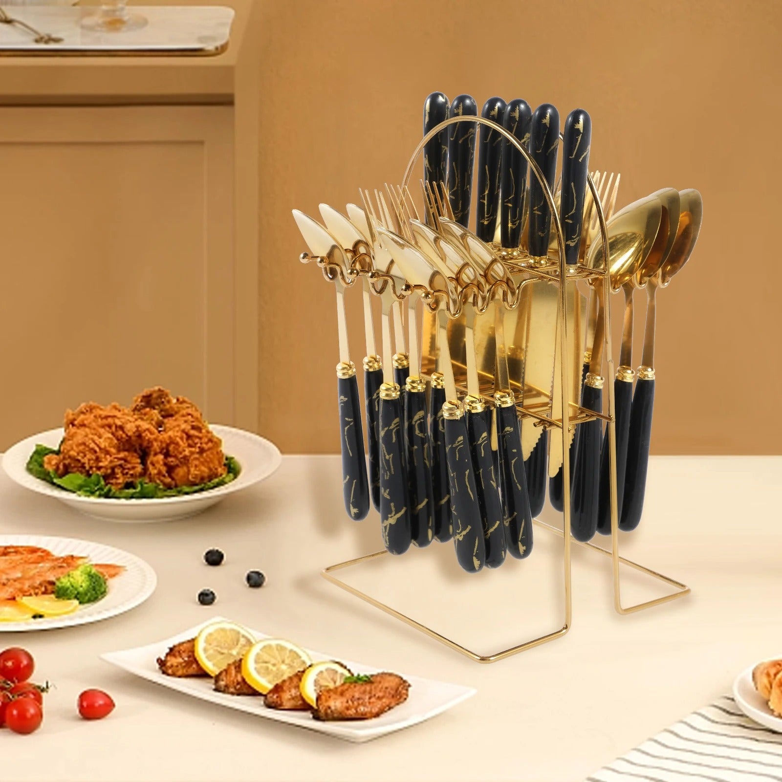 MeyHome™ Premium Marble Cutlery Set