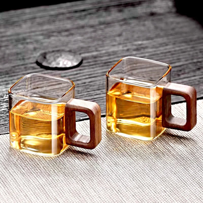 MeyHome™ Geometric Wooden Handle Mug