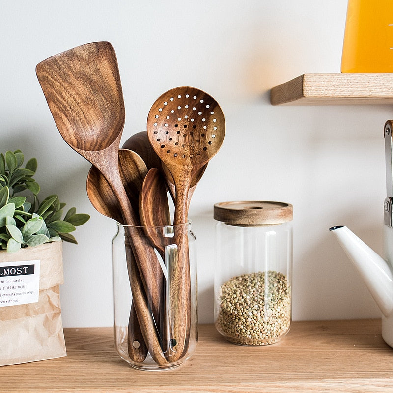 Teak Natural Tableware Set