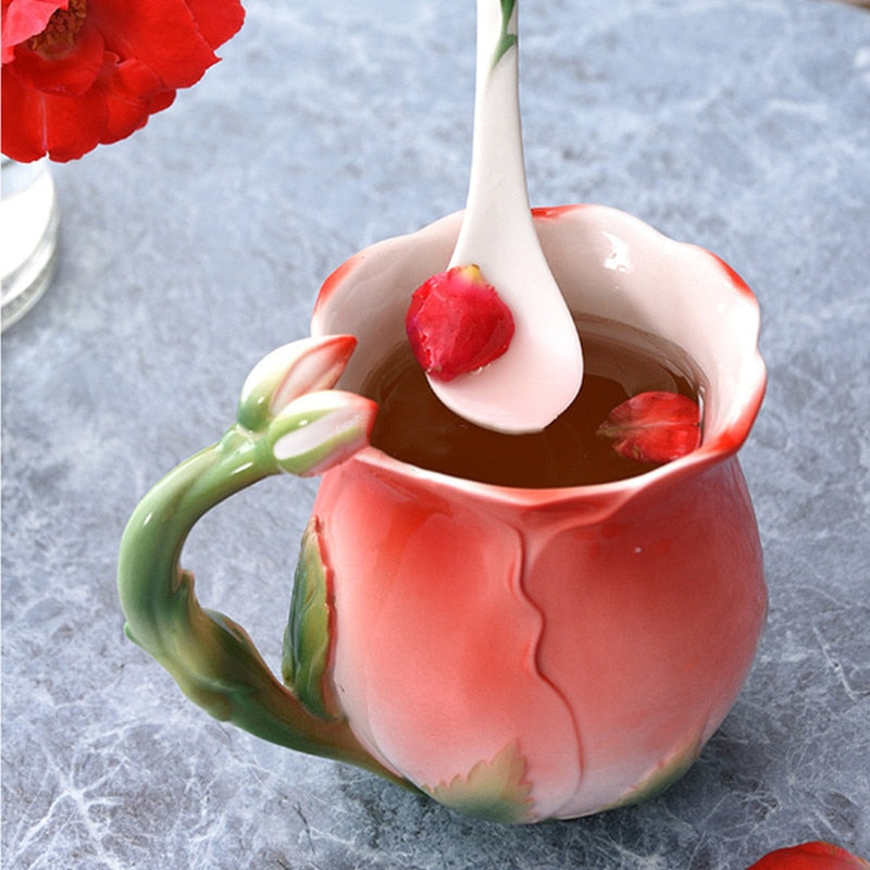 Rose Ceramic Mug