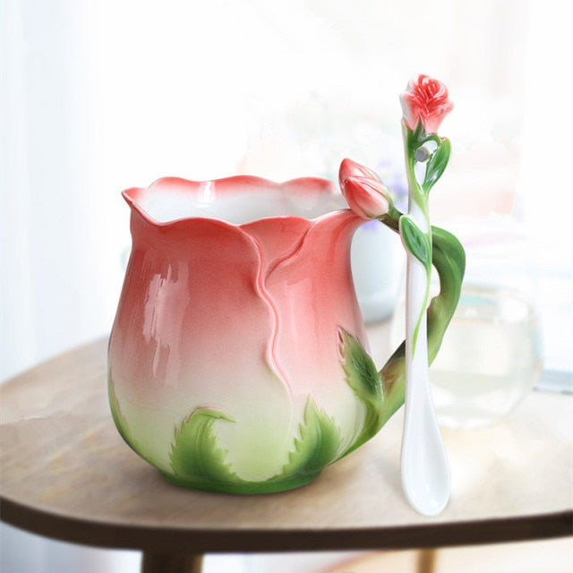 Rose Ceramic Mug
